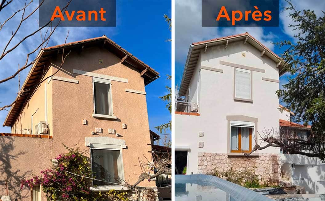 Ravalement de façade : Nouvelle couleur pour cette maison