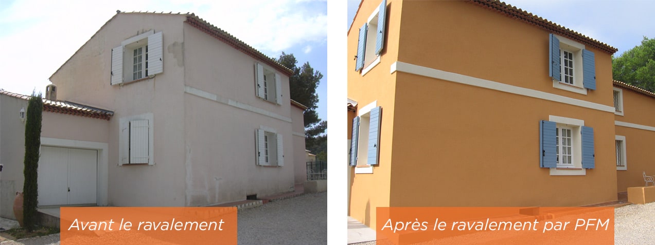 Ravalement avant après